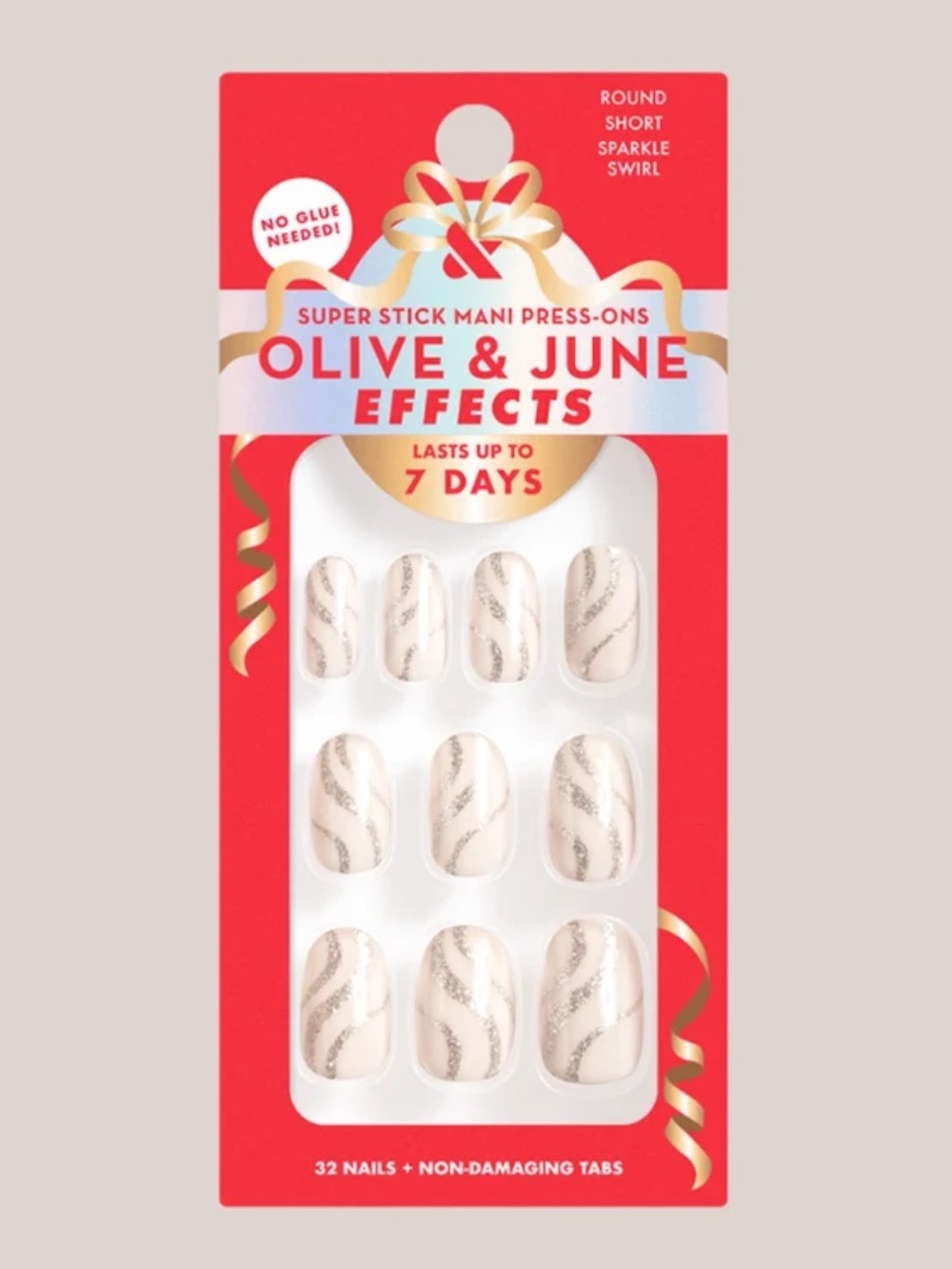 Olive and June Super Stick Mani Press On Nails in Sparkle Swirl